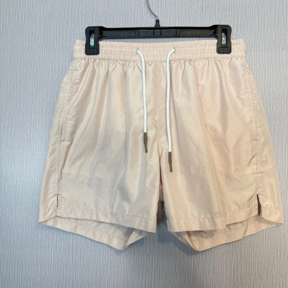 ELEVENTY MENS ELASTIC-WAIST SWIM SHORTS Rose (Size M/ best for Size S)